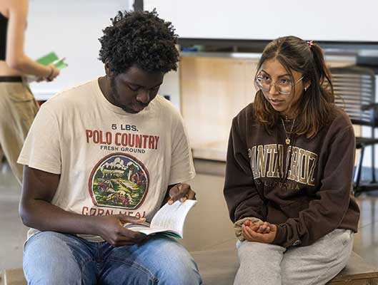 Students rehearse for "26 Pebbles" play