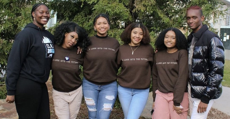 Members of UC Merced's Black Student Coalition are shown.