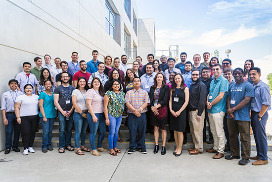 Conference attendees in a group photo