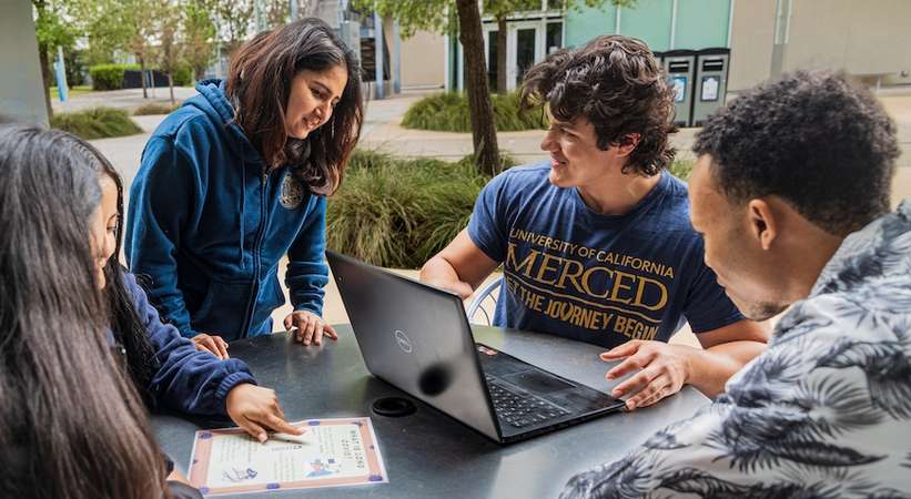 Students take part in a public health class at UC Merced