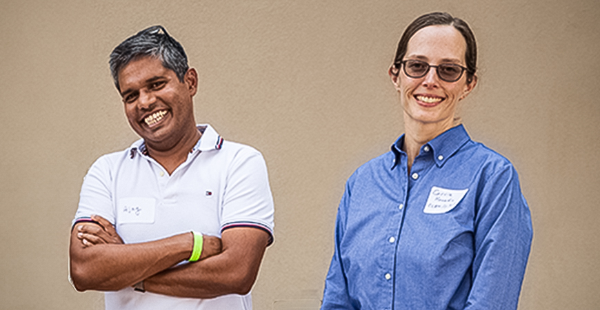 Professor Ajay Gopinathan and CCBM Executive Director Carrie Kouadio