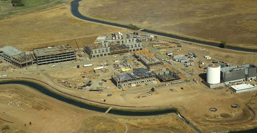 Aerial photo from the early days of the UC Merced campus.