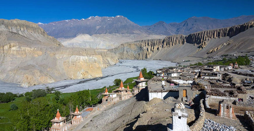 The Upper Mustang region of Nepal.