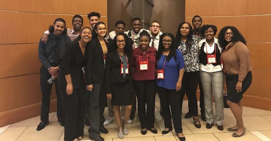 Members of the National Society of Black Engineers at UC Merced, which was established in 2007.