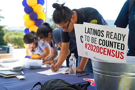 More than 200 students registered to vote in next year's election during the National Voter Registration and Census Festival.