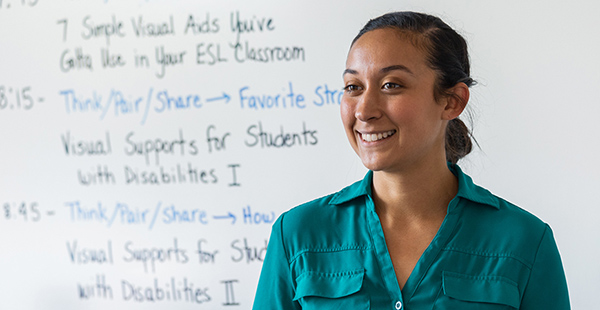 Leticia Rivero, pictured, is a single-subject student in the life sciences.